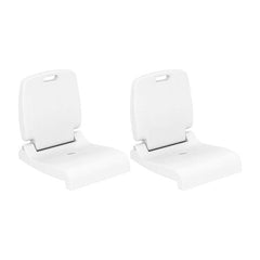Set of 2 Poolside Chairs in white shown side by side on a plain white background