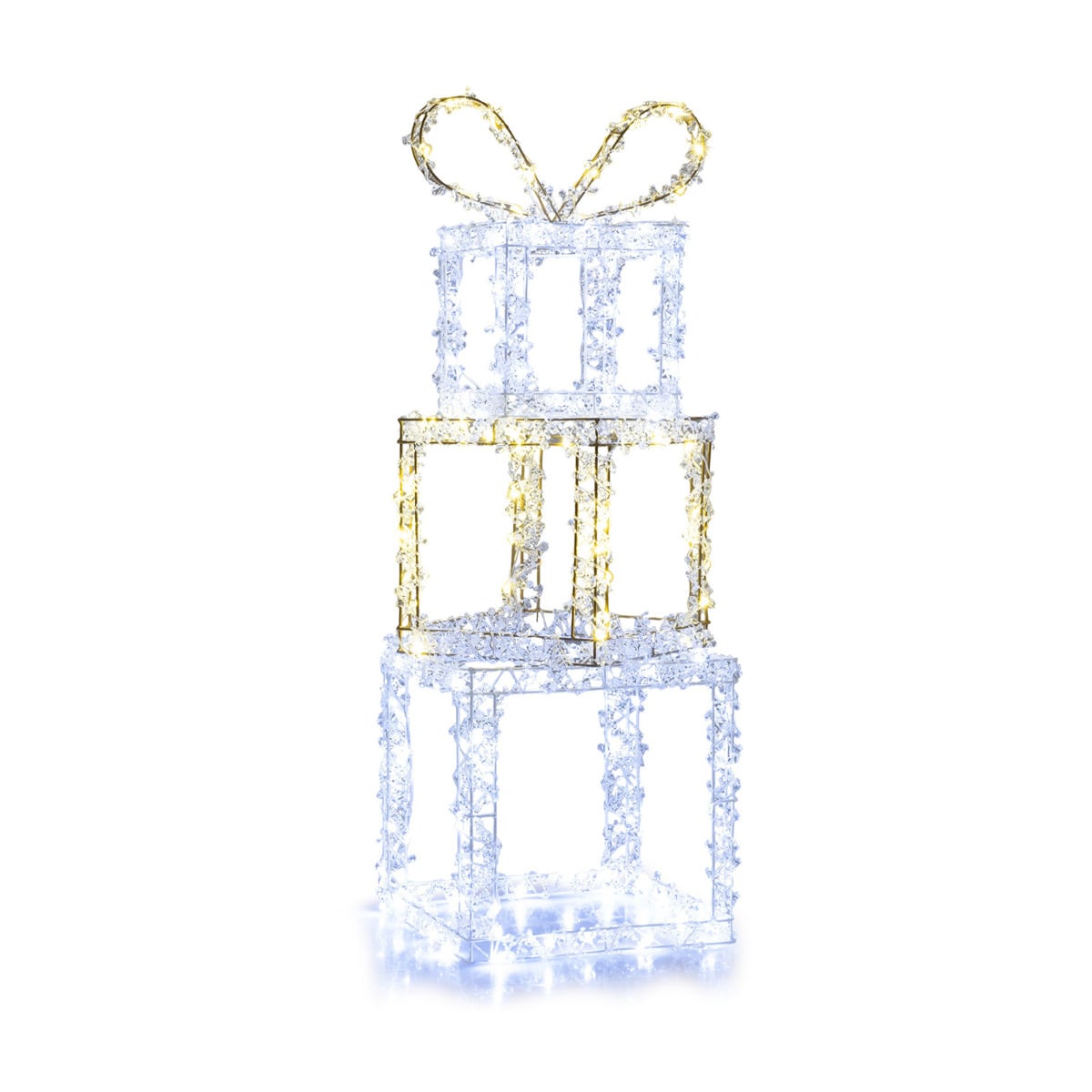 Set of 3 Pre-Lit Christmas Present Box Lights