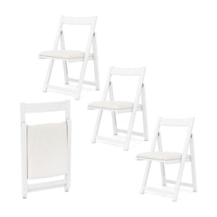 Set of 4 Foldable Dining Chair shown in both open and folded positions against a white background