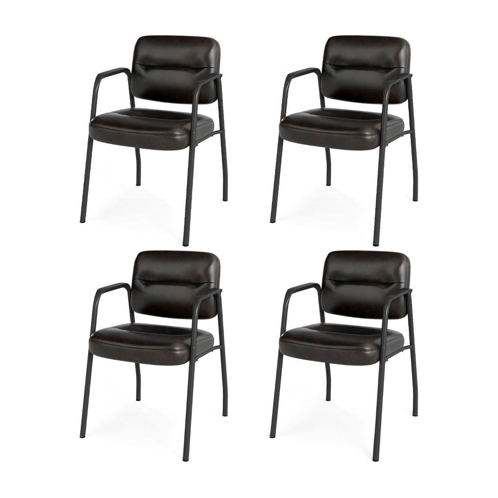 Set of 4 Waiting Room Chairs in Brown