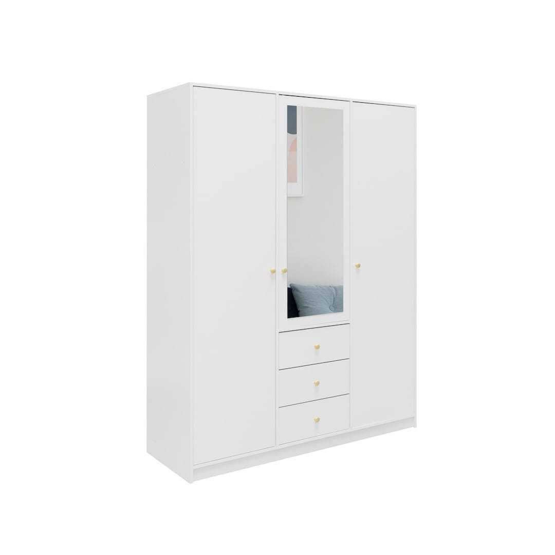 Siena I Hinged Door Wardrobe 149cm in White