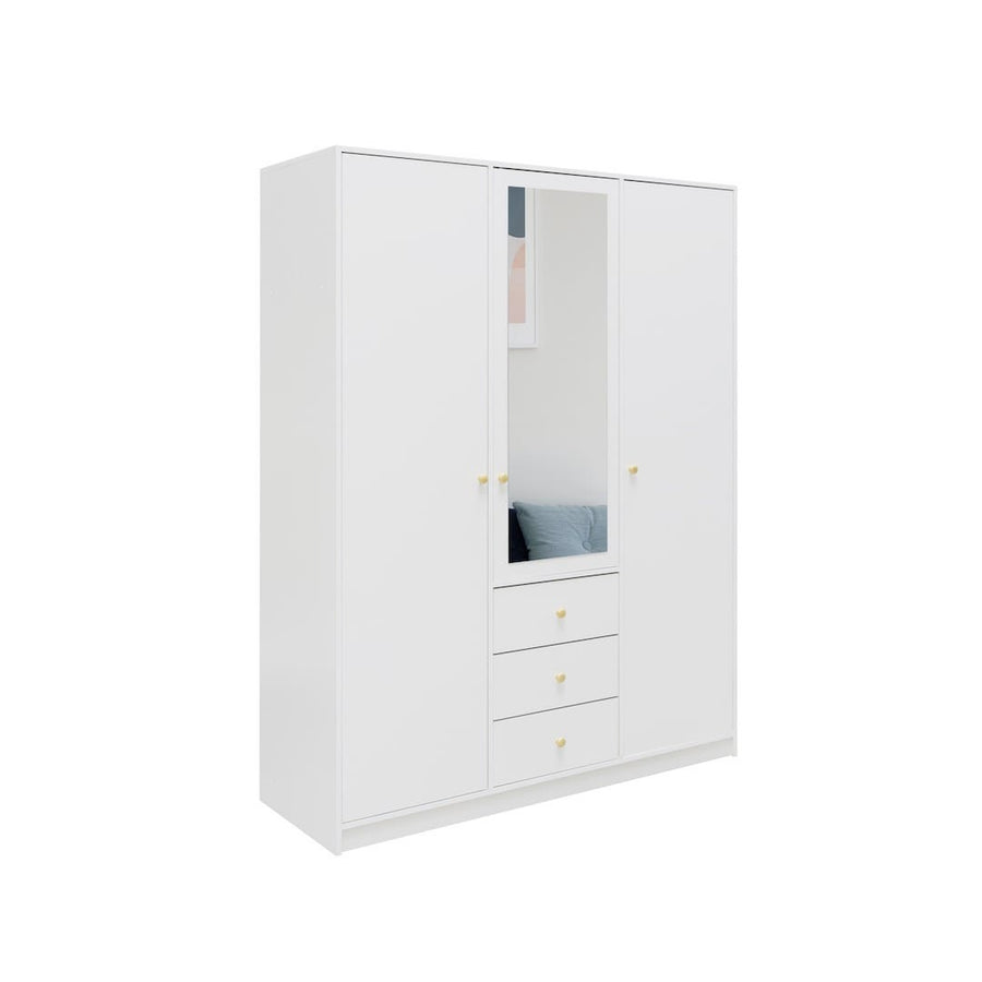 Siena I Hinged Door Wardrobe 149cm in White