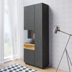 Silke 12 Tall Display Cabinet 80cm