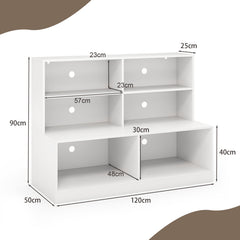 2-in-1 Entryway Shoe Cabinet with 2 Anti-tipping Kits for Living Room-White