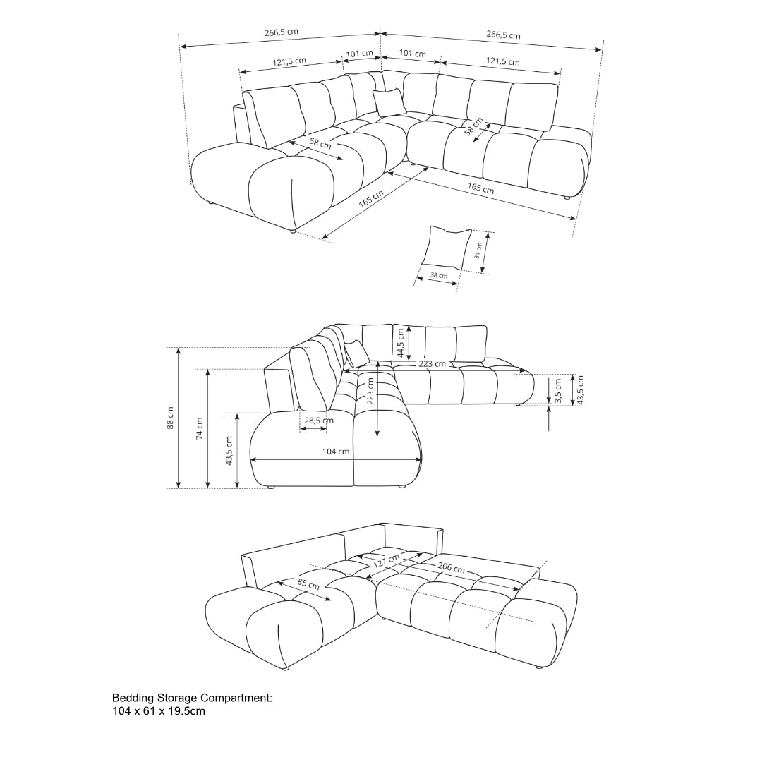 Corner Sofa Bed Soho II, image 12