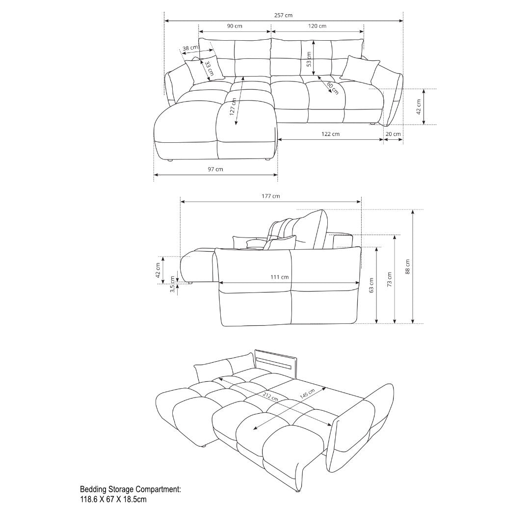 Corner Sofa Bed Base, image 10