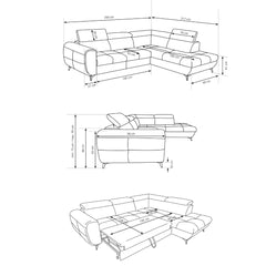 Corner Sofa Bed Mona Pik, image 25