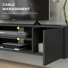 HOMCOM Floating TV Stand Cabinet in Grey, image 7
