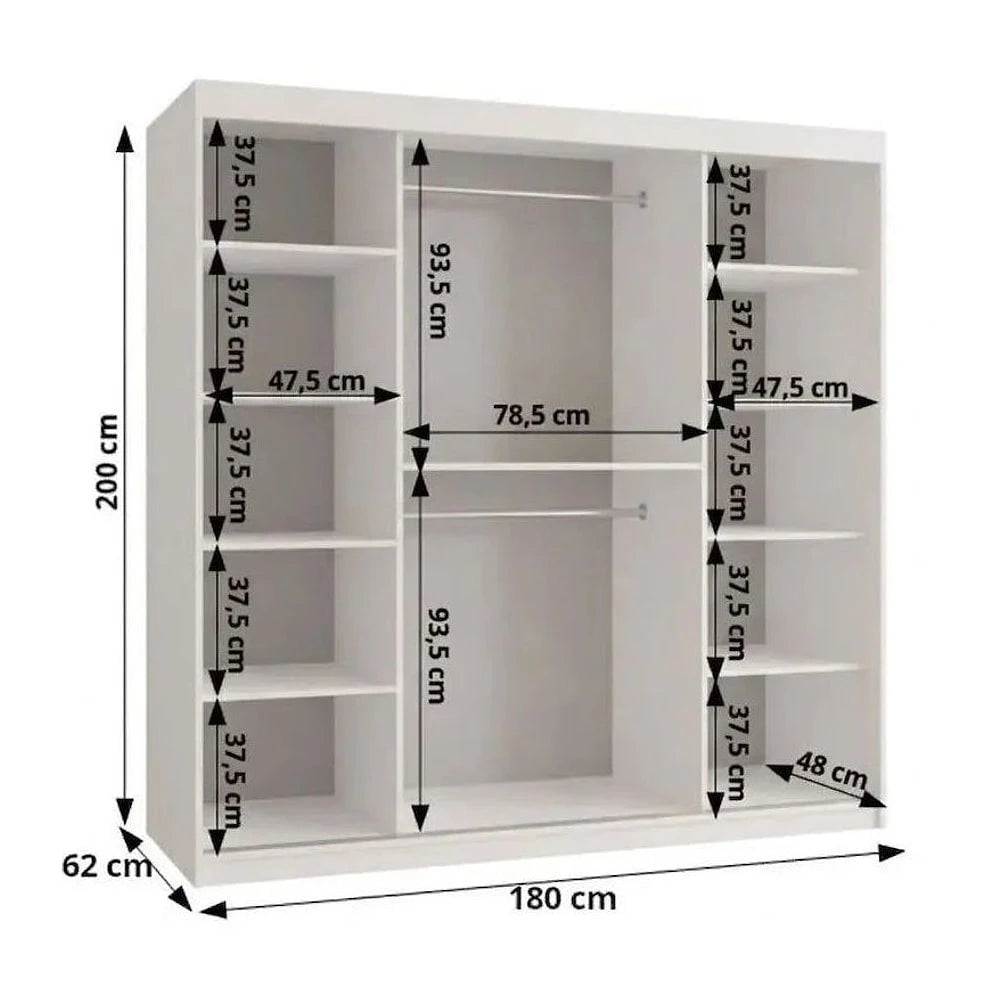 Boliwia Sliding Door Wardrobe 180cm - product image 15
