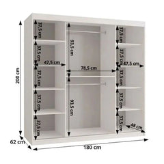 Boliwia Sliding Door Wardrobe 180cm - product image 15
