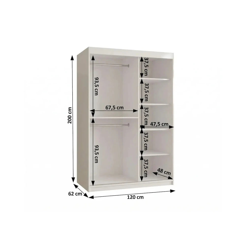 Boliwia Sliding Door Wardrobe 120cm - product image 6