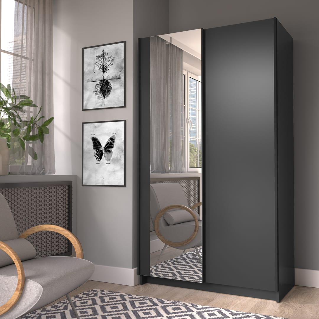 Sofia Sliding Door Wardrobe 100cm