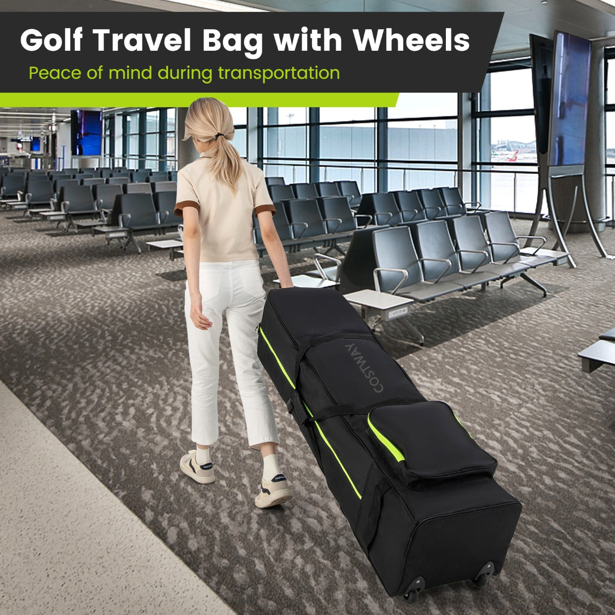 Soft-Sided Golf Travel Bag with Wheels