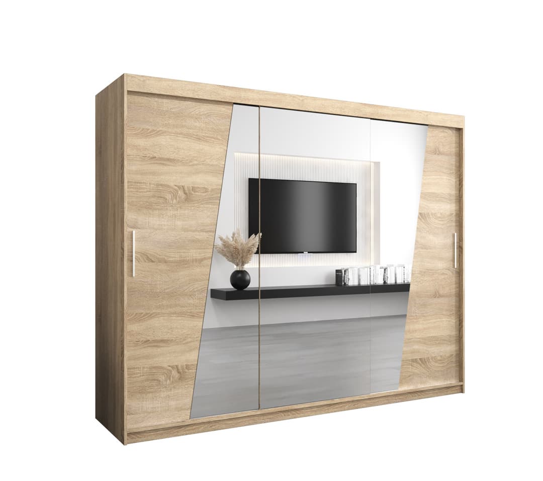 Rhomb Sliding Door Wardrobe 250cm