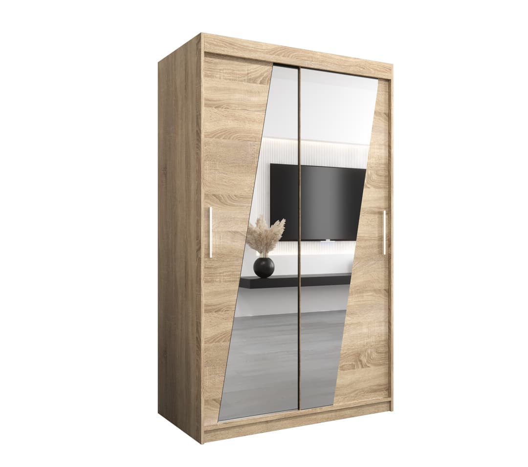 Rhomb Sliding Door Wardrobe 120cm