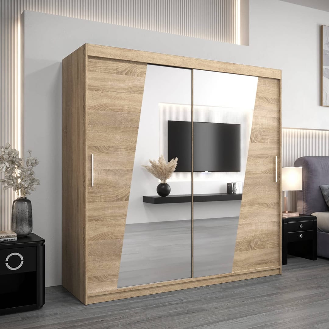 Rhomb Sliding Door Wardrobe 200cm