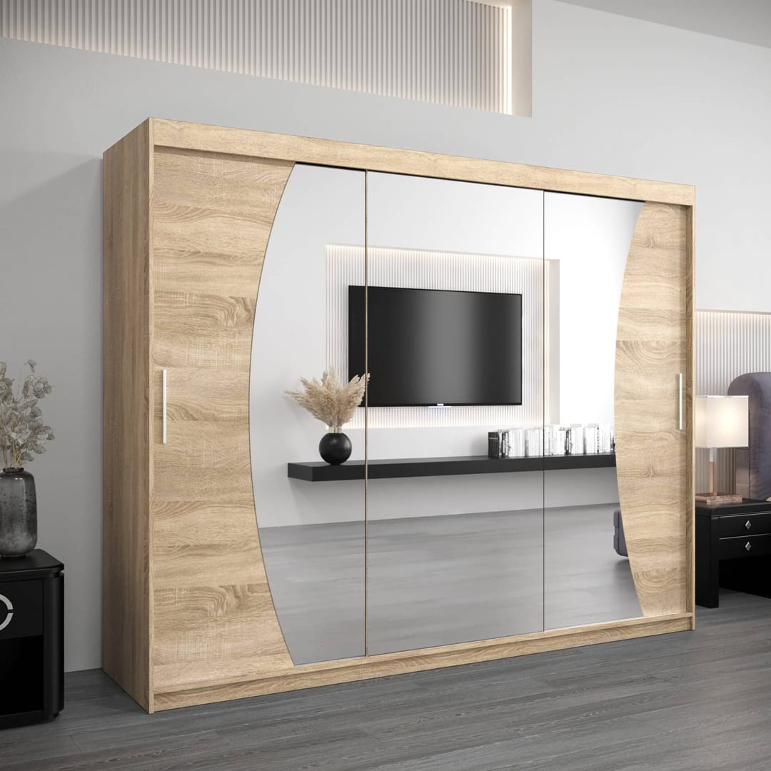 Wave Sliding Door Wardrobe 250cm