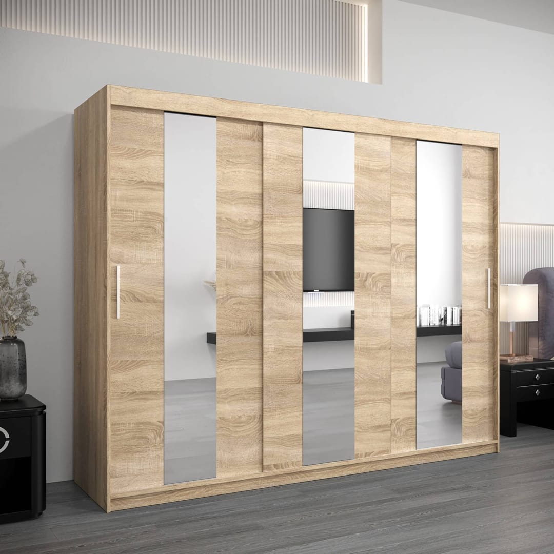 Pole Sliding Door Wardrobe 250cm