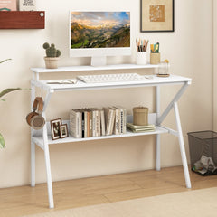 Space Saving Computer Desk in White