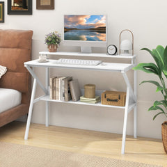 Space Saving Computer Desk in White