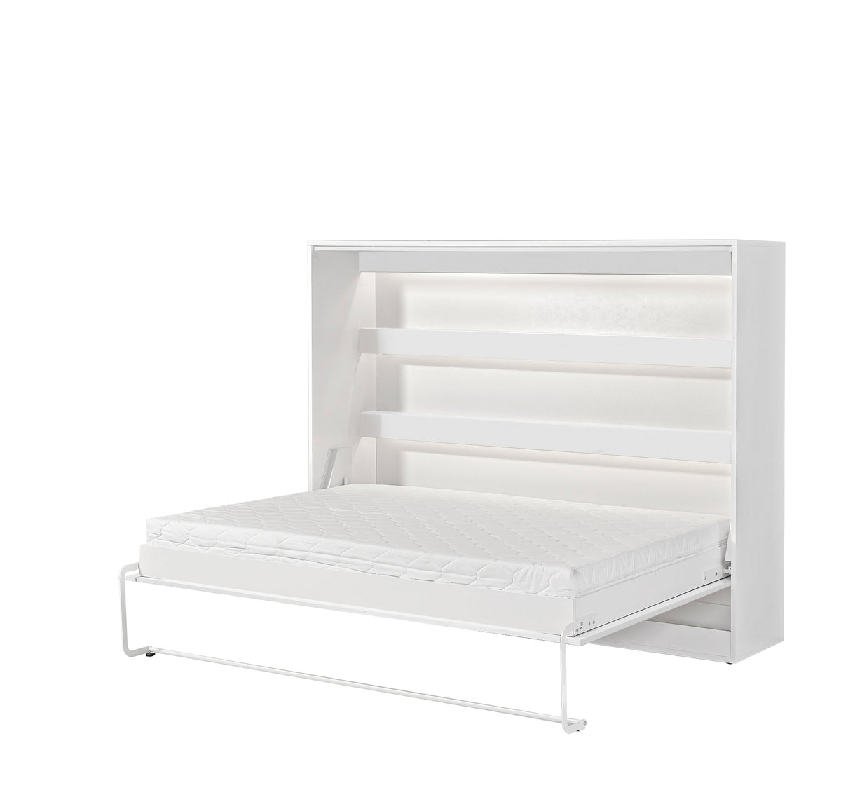 SPACEO Horizontal Wall Bed White Handles product image