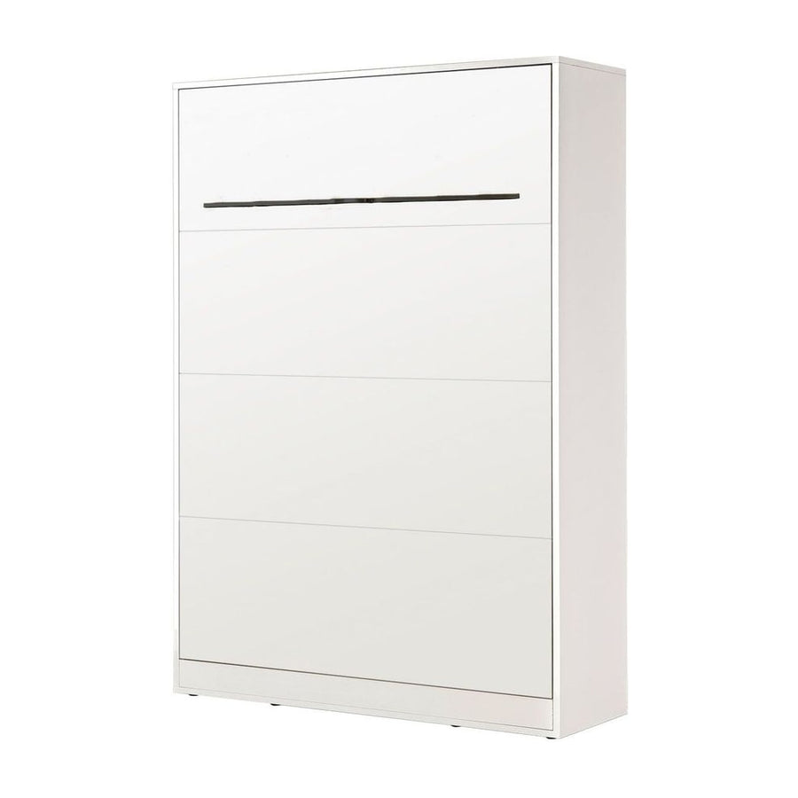 SPACEO Vertical Wall Bed 140x200 White / Black Handles