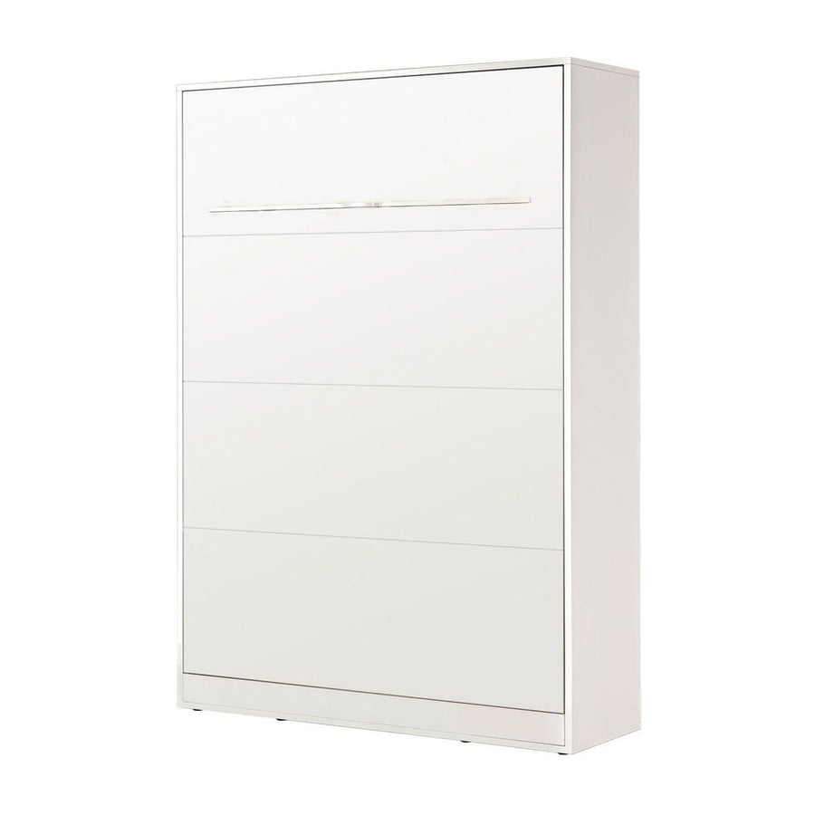 SPACEO Vertical Wall Bed 140x200 White / White Handles