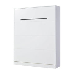 SPACEO Vertical Wall Bed 160x200 White / Black Handles