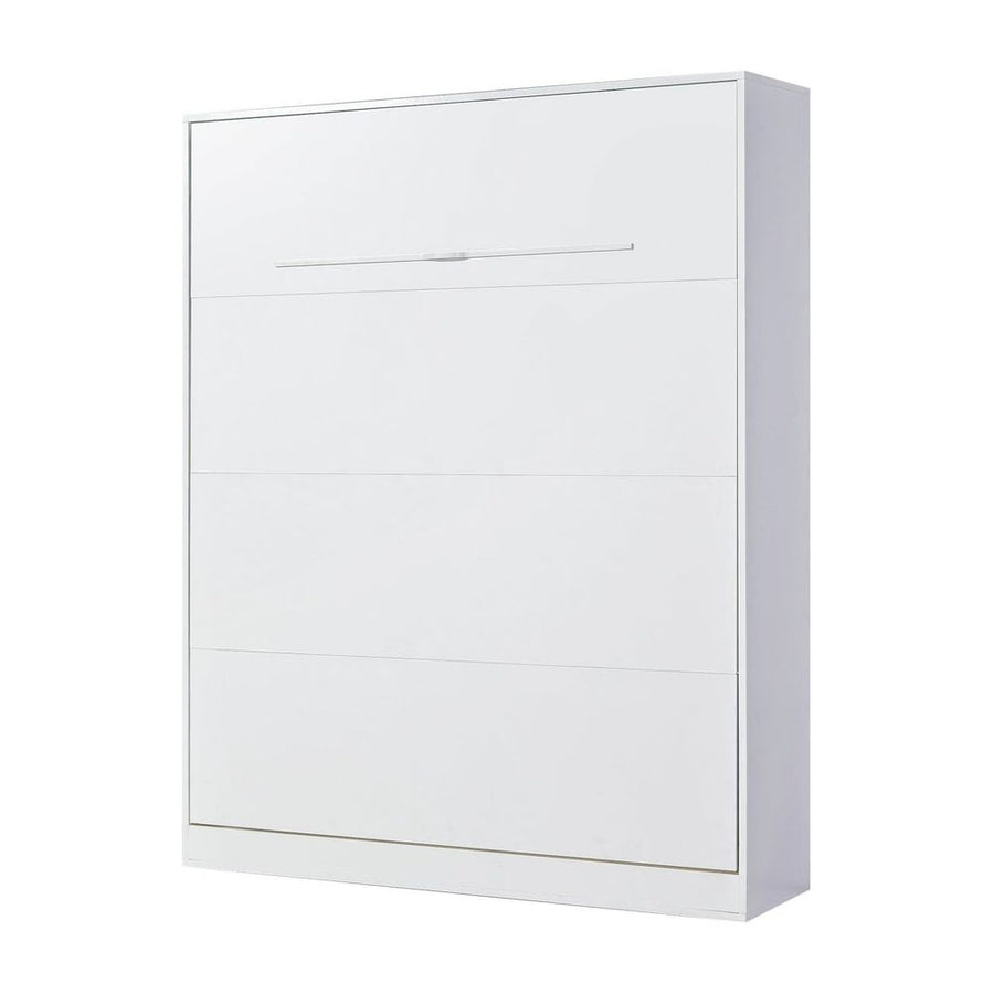 SPACEO Vertical Wall Bed 160x200 White / White Handles
