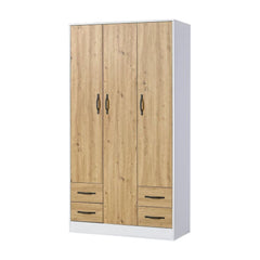 SPACEO Wardrobe 120 / Oak Artisan / Black Handles