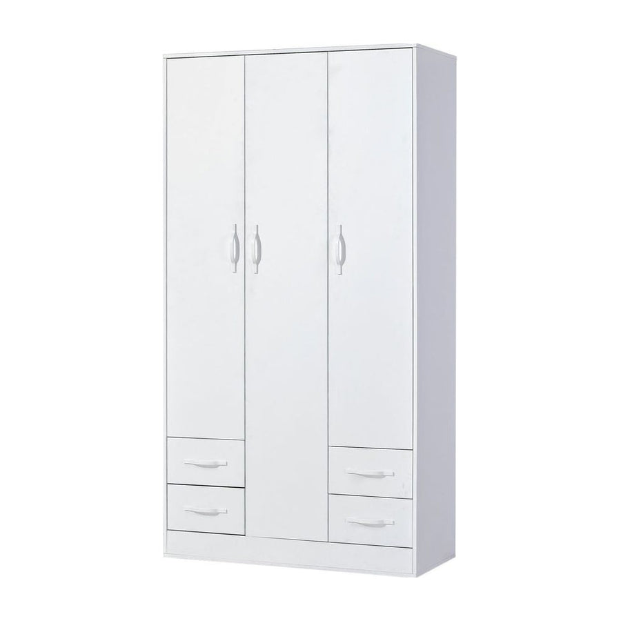 SPACEO Wardrobe 120 White / White Handles