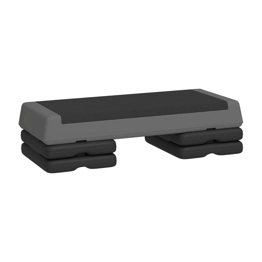 SPORTNOW Adjustable Fitness Stepper, with Non-Slip Surface, for Home, Gym, Office Workout, Grey