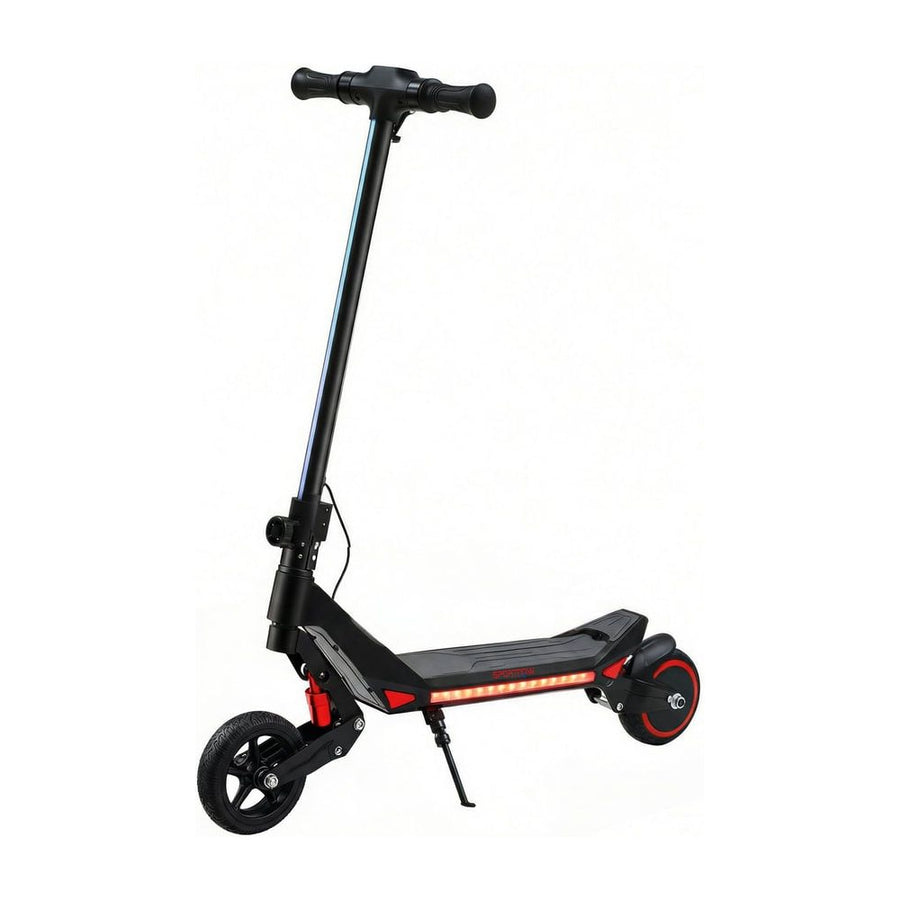 SPORTNOW Electric Scooter for Kids, foldable with LED display and RGB lights, black