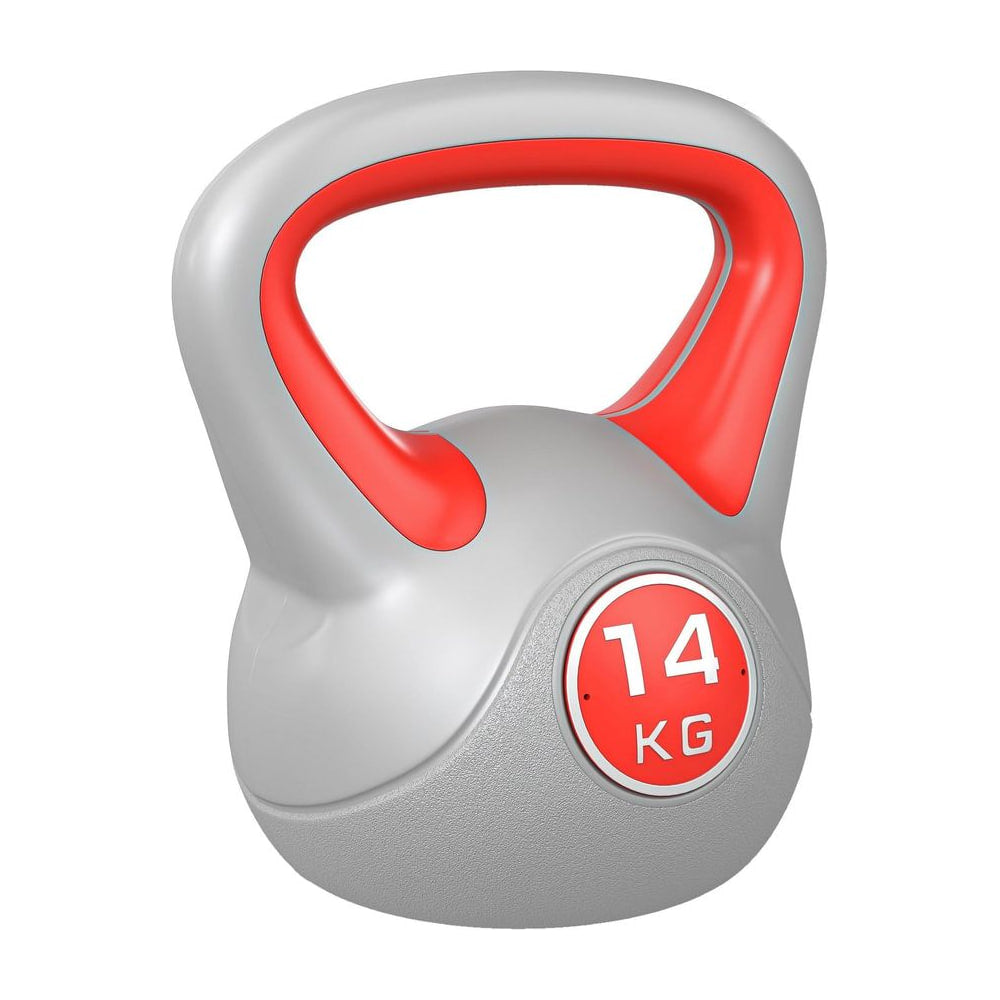 SPORTNOW Kettlebell, 14kg Kettle Bells with Handle for Home Gym Weight Lifting and Strength Training, Red and Grey