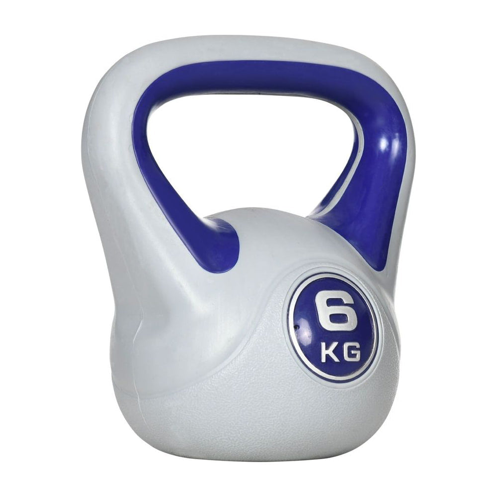 SPORTNOW Kettlebell, 6kg Kettle Bells with Handle for Home Gym Weight Lifting and Strength Training, Purple and Grey