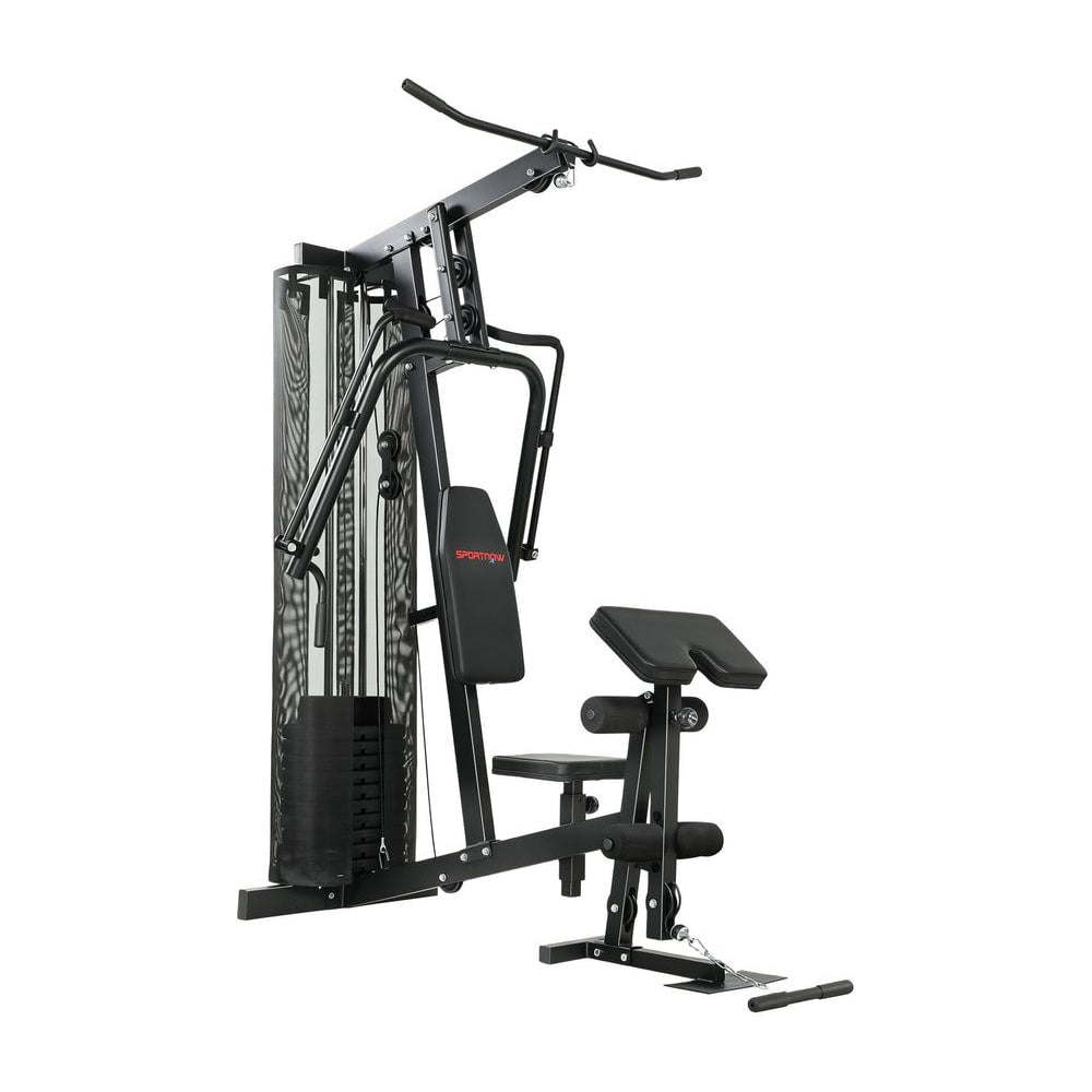 SPORTNOW Multi Gym with Adjustable Seat and Back, All in One Home Gym Machine with 45kg Weight Stack for Full Body Strength