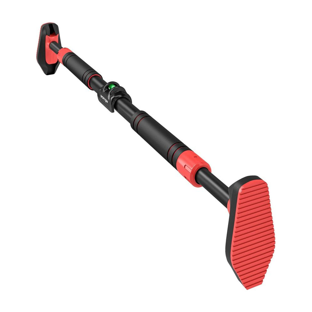 SPORTNOW Pull Up Bar, a black and red doorway pull up bar with red padded grips