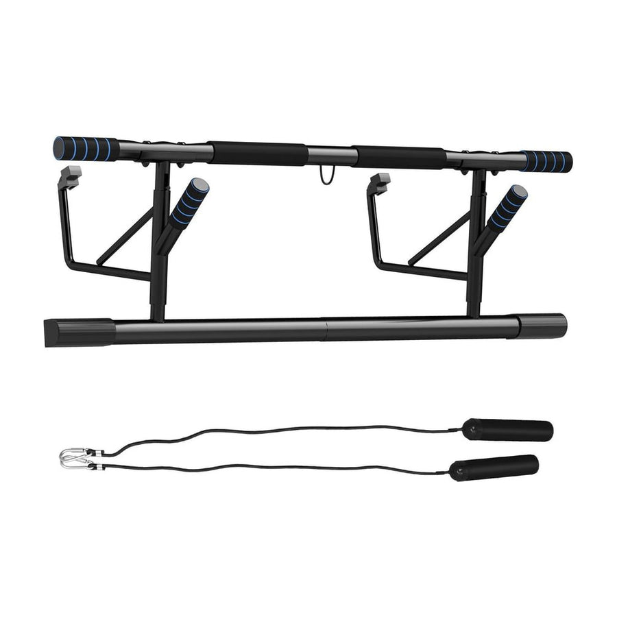 SPORTNOW Pull-Up Bar, No-Drilling Chin-Up Bar, Push-Up Stand with Resistance Bands, Padded Handles for Home Gym Exercise