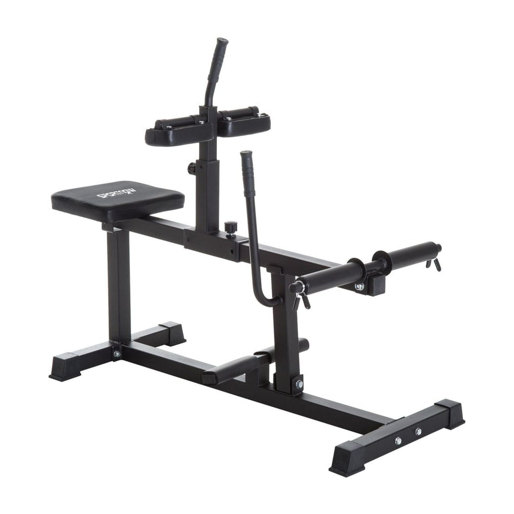 SPORTNOW Seated Leg Extension Machine, Adjustable Leg Raise Machine and Curl Machine with Plate Loaded for Hip, Lower Body