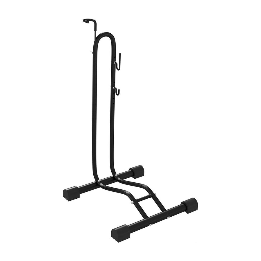SPORTNOW Vertical and Horizontal Bike Rack Bicycle, Storage Stand with Adjustable Hooks, for 24"-29" Wheels, 700c Bike