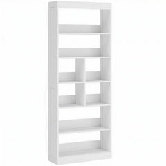 HOMCOM Bookcase, 6-Tier Bookshelf with Open Storage Shelves, Cubes, 180 cm Tall Display Shelf with Anti-Tipping Design, White