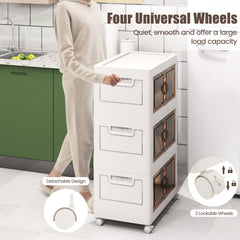 27/34/44/59/78/92.5 Gal Stackable Storage Bins with Lockable Wheels-34 Gal-3-Tier
