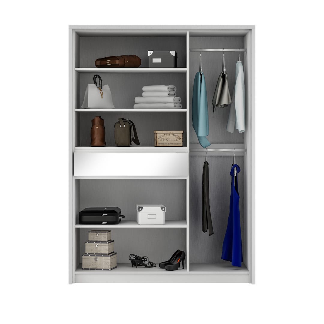 Split Hinged Door Wardrobe 157cm, image 3