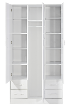 SPACEO Wardrobe 120 / Oak Artisan / Black Handles
