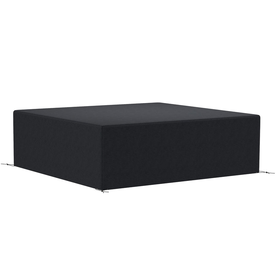 Outsunny 600D Oxford Outdoor Garden Furniture Sofa Set Cover, Waterproof Anti-UV Rattan Sun Lounger Protection Protector Cover, 225L x 210W x 70Hcm, Black