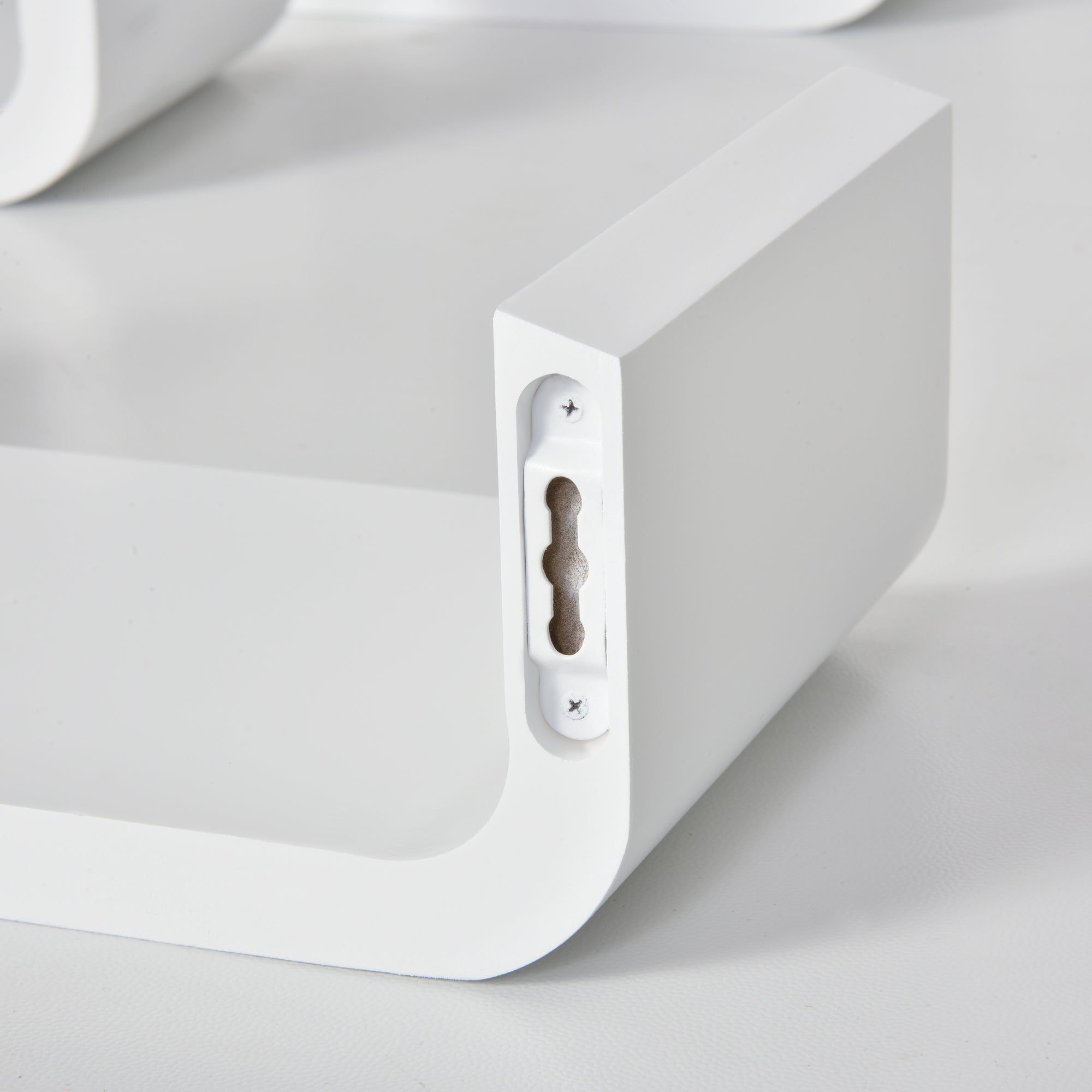 HOMCOM Floating Shelves, Set of 3 Wall Shelf, Shelves for Wall Invisible Mounting, Bedroom Living Room, White