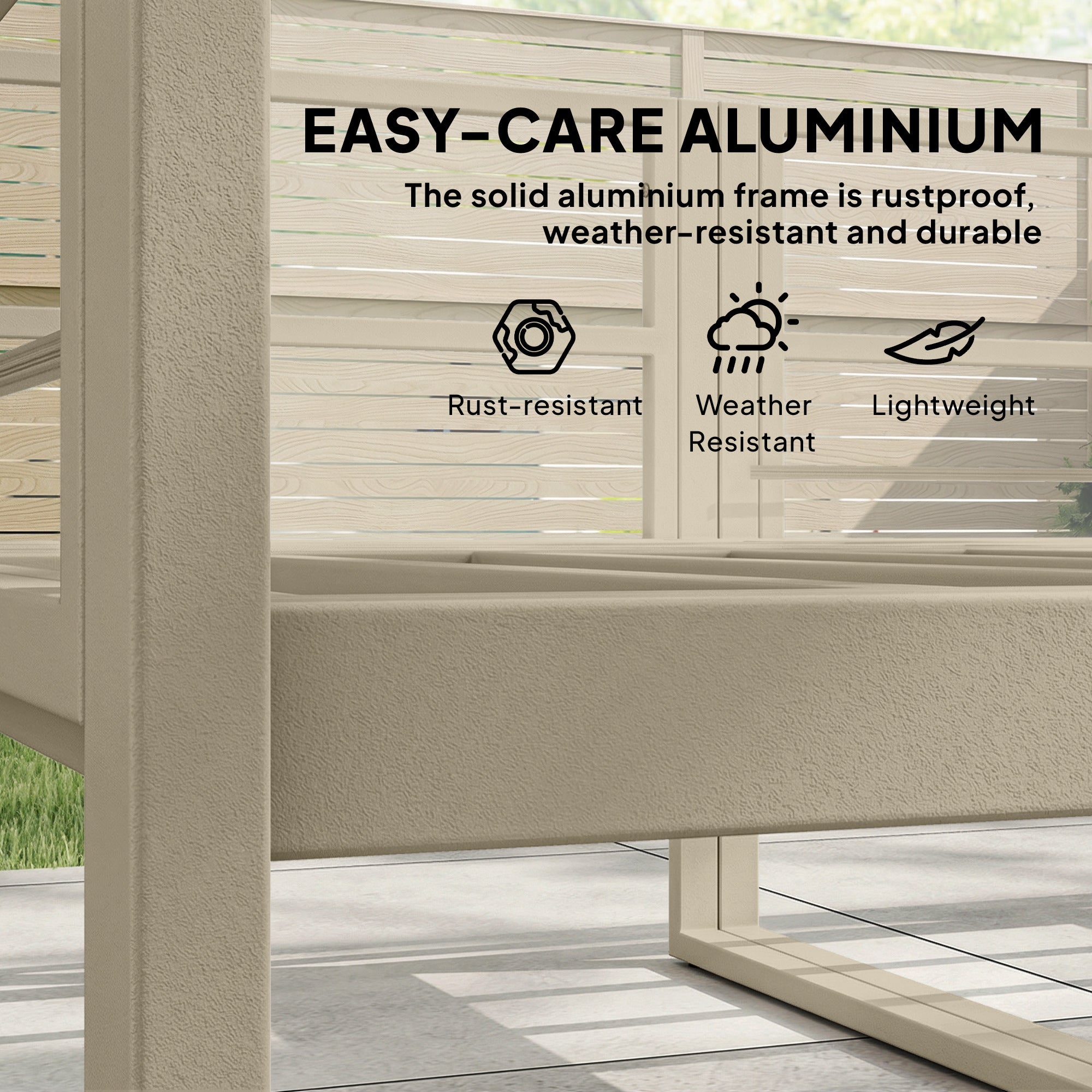 Outsunny 6 Seater Aluminium Garden Furniture Set, Garden Sofa Set with Thick Cushions for Patio and Balcony, Outdoor, White