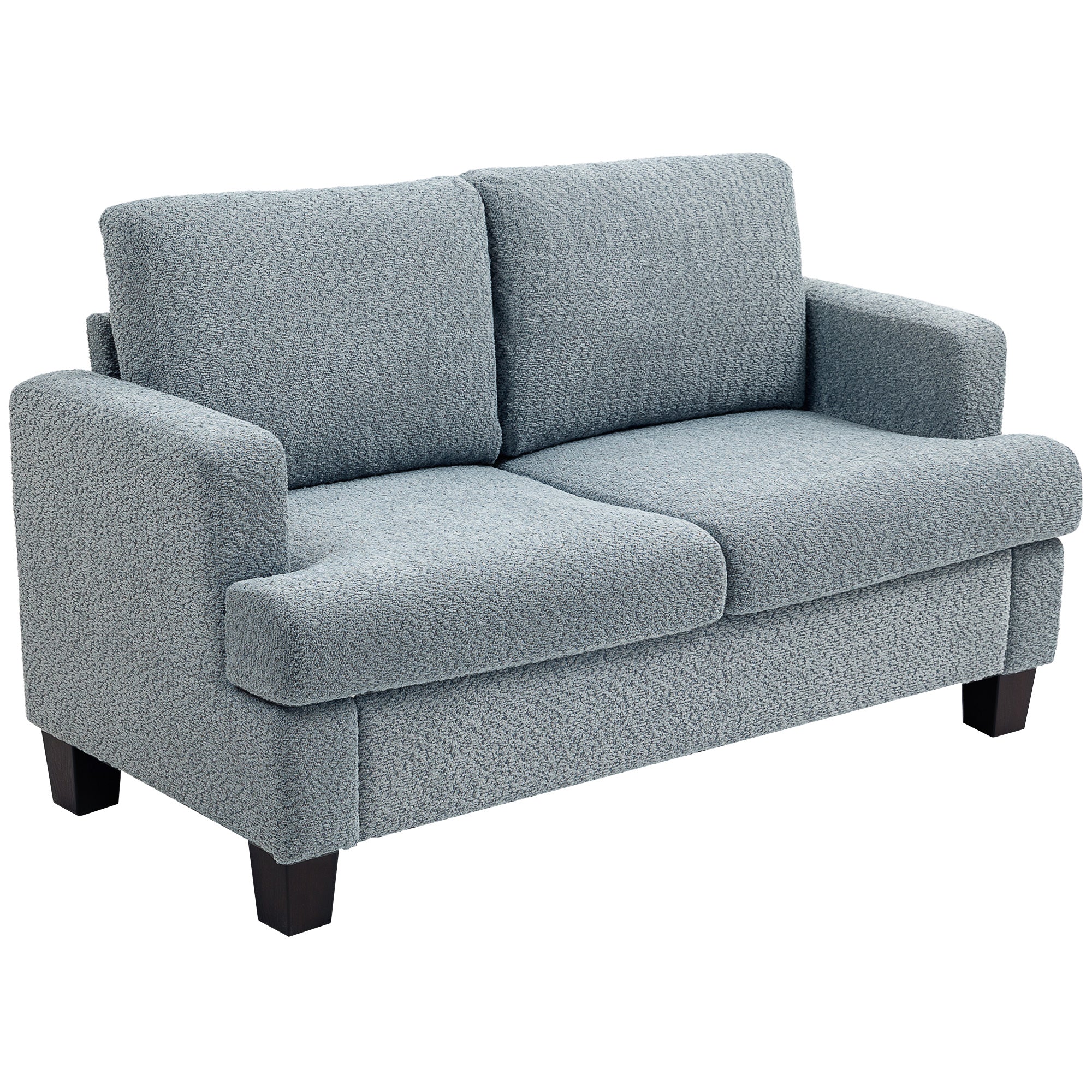 HOMCOM Two-Seater Chenille Sofa - Light Grey