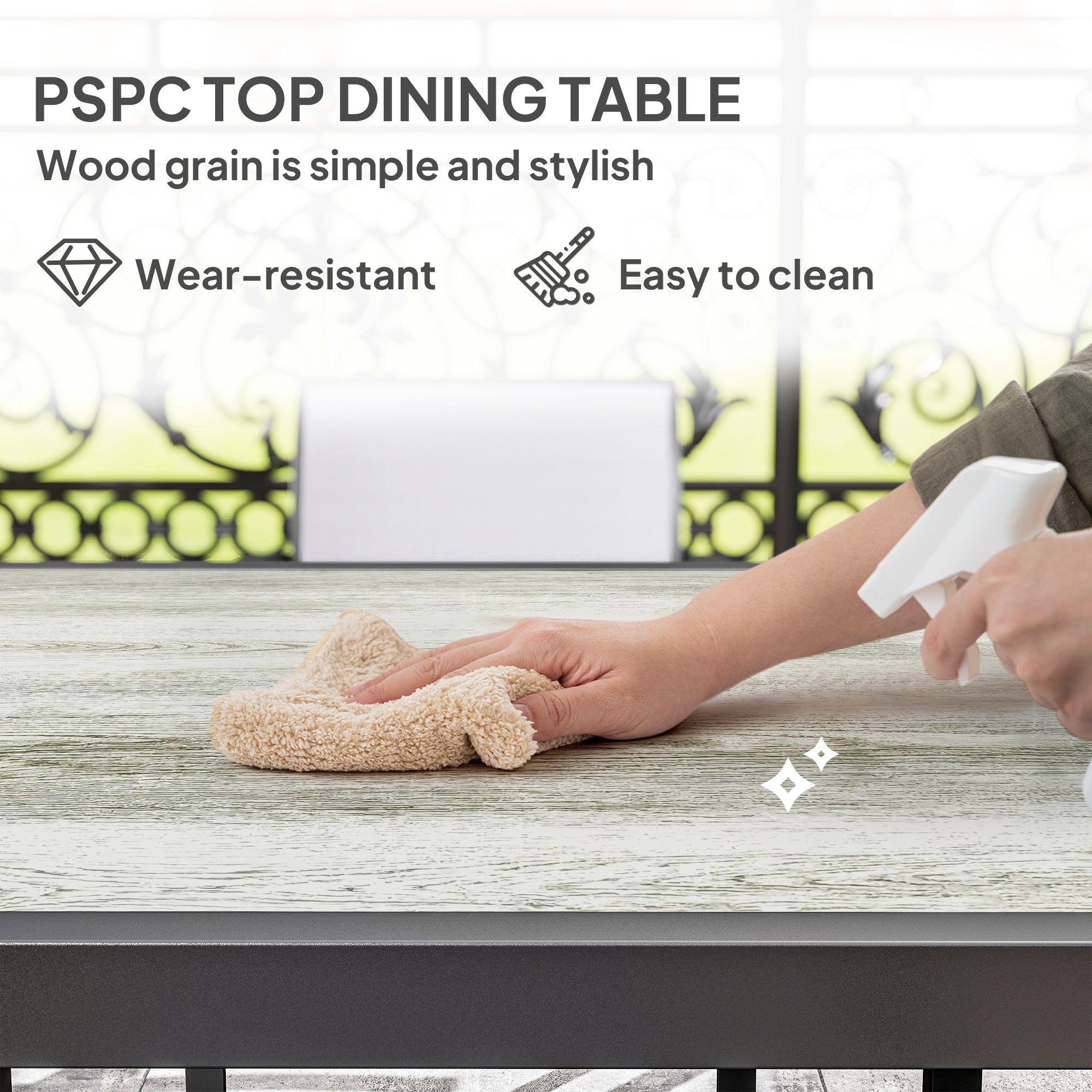 Outsunny Five-Piece Outdoor Garden Dining Set - Grey