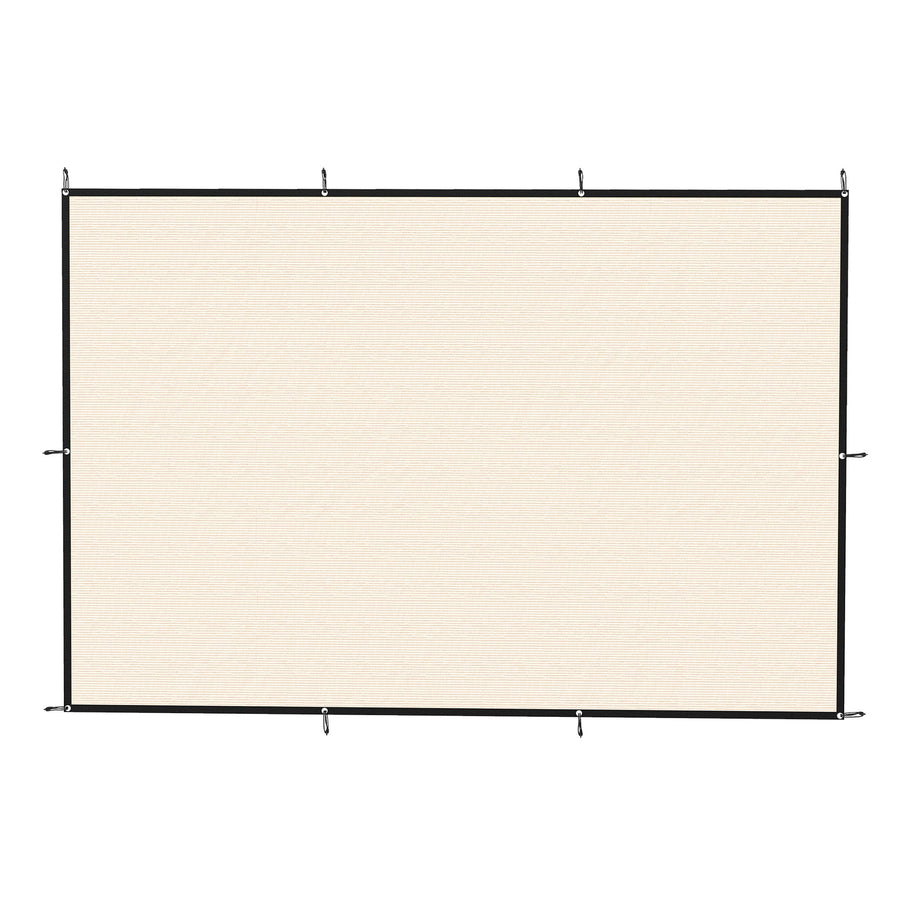 Outsunny Sun Shade Sail UV Protection Canopy with Stainless Steel Eyelets for Patio Garden 2 x 3 m Beige